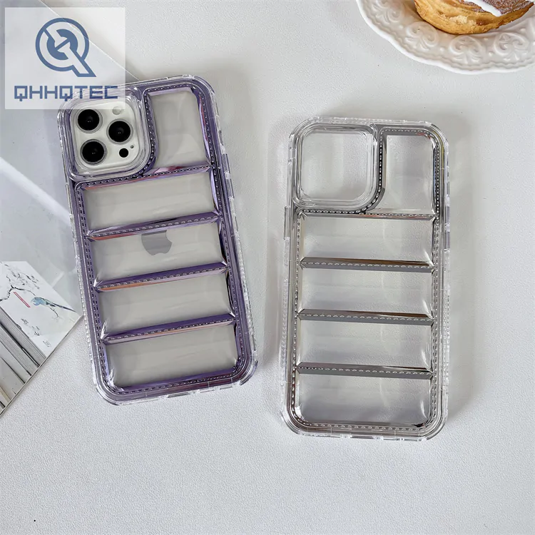 down jacket transparent 3 in 1 case for iphone