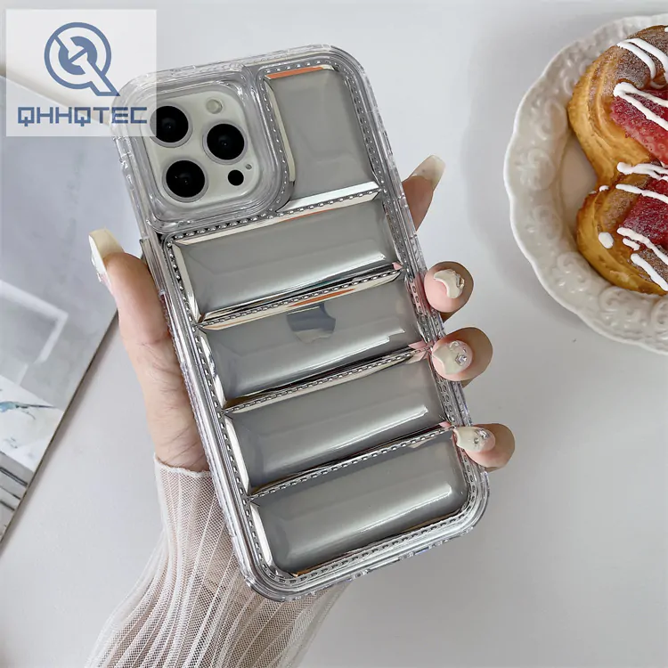 down jacket transparent 3 in 1 case for iphone