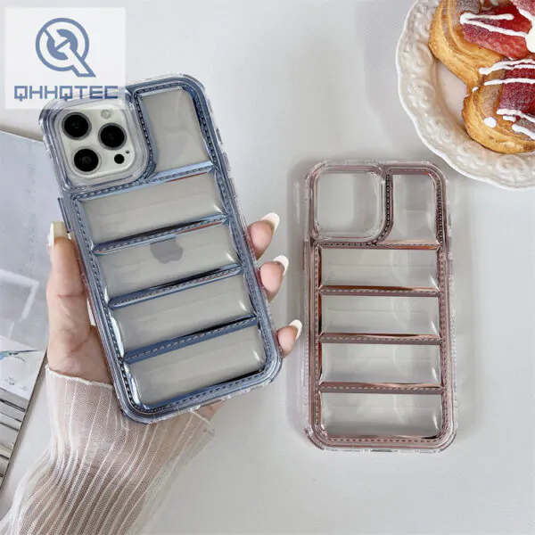 down jacket transparent 3 in 1 case for iphone