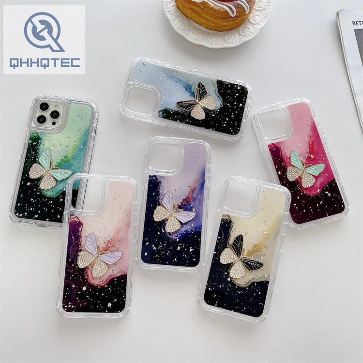 colored painting and adhesive technology phone case