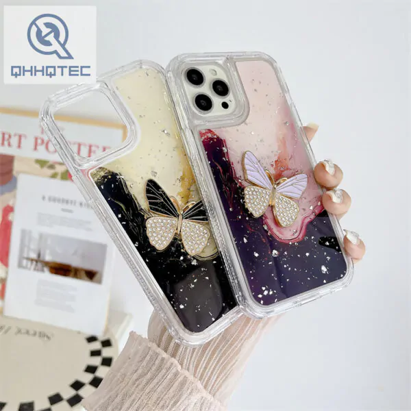 colored painting and adhesive technology phone case
