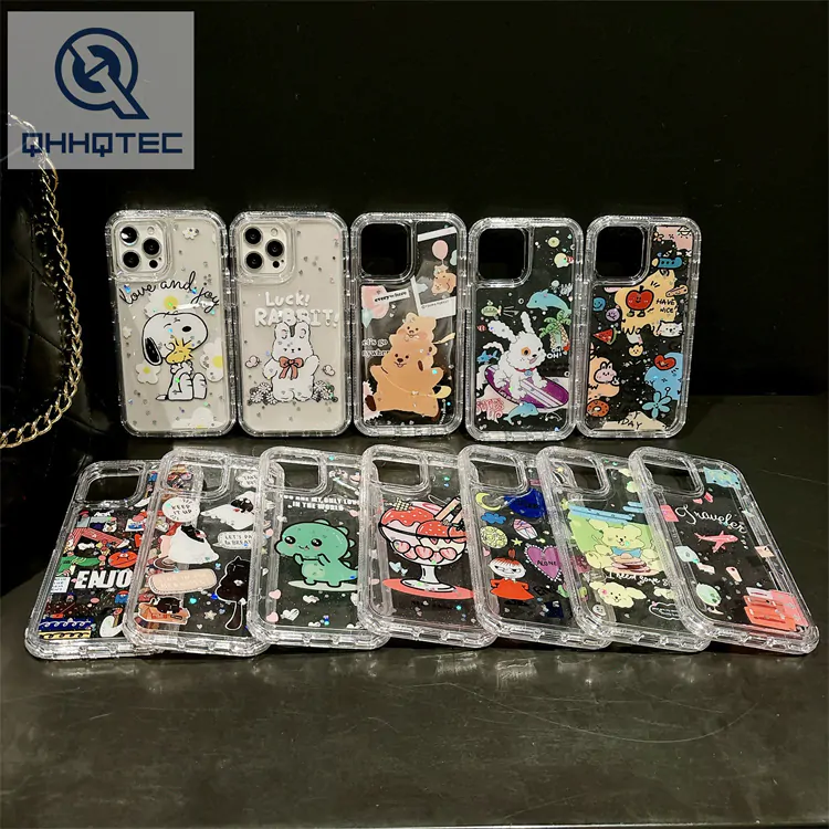 drip adhesive transparent phone case