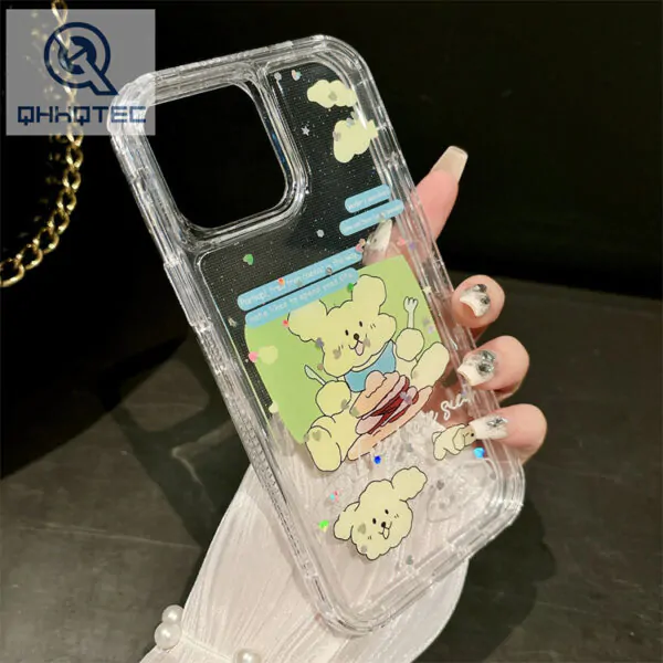 drip adhesive transparent phone case