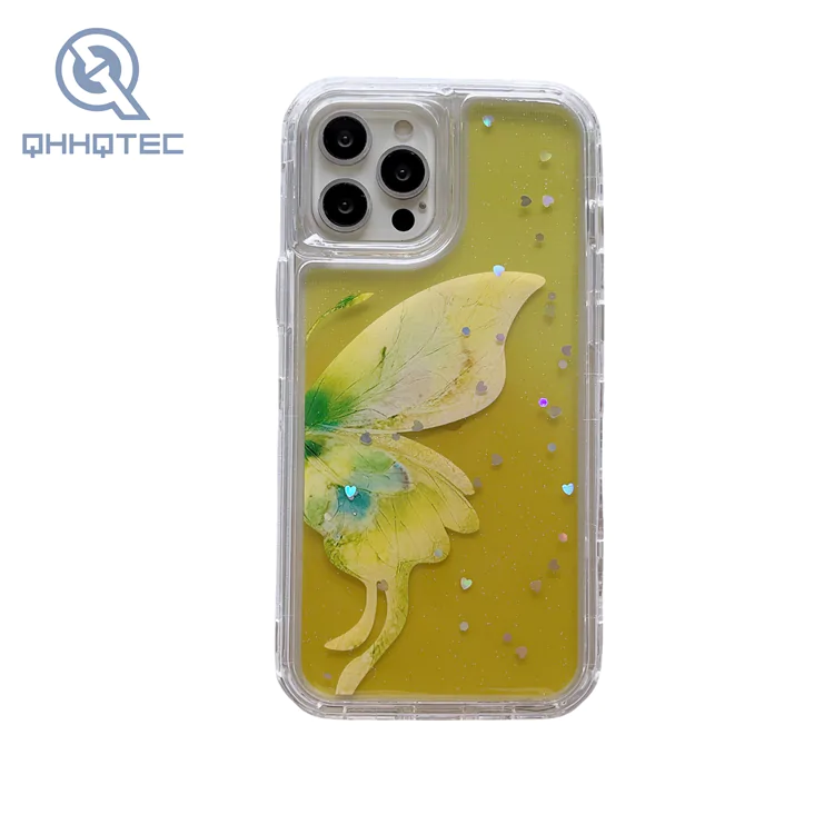 3 in 1 colorful butterfly dripping case