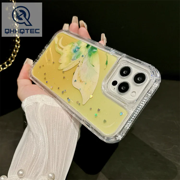 3 in 1 colorful butterfly dripping case