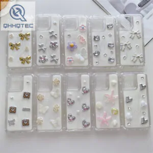 hot diamond patches beautiful 3 in 1 phone case (复制)