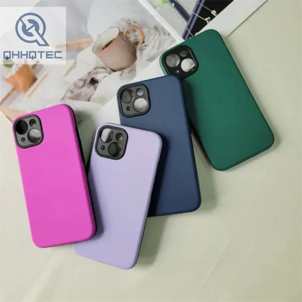 oil injection pure color smooth phone case