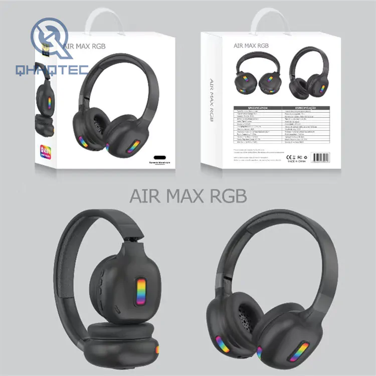 air max rgb headset wireless bluetooth earphones