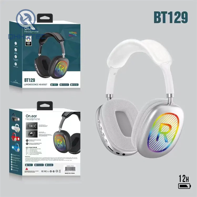 bt129 stereo headset bluetooth wireless earbuds earphones