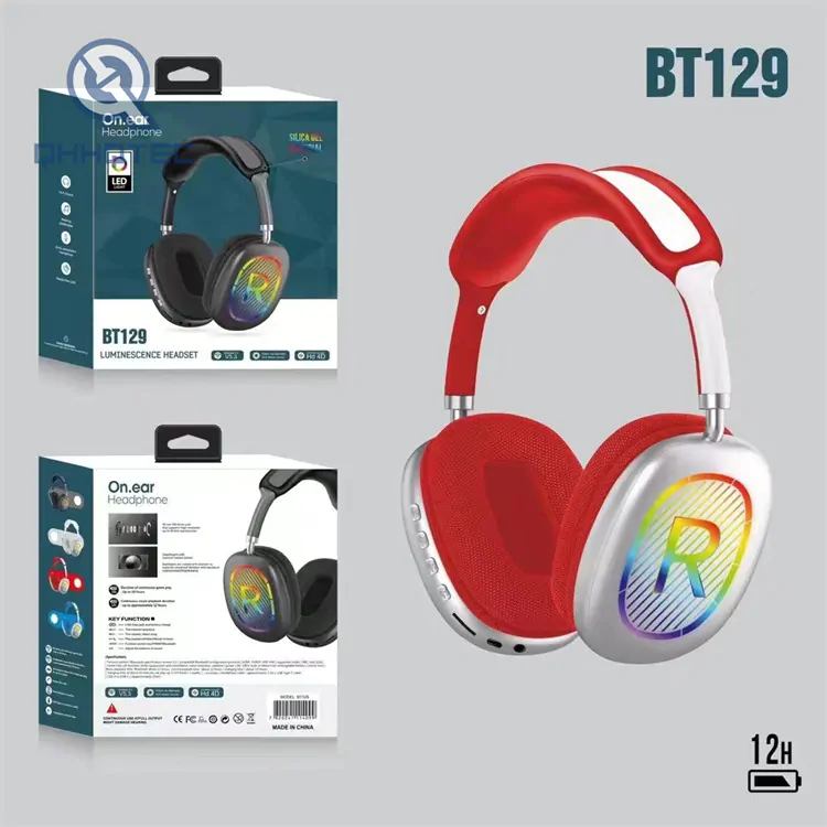 bt129 stereo headset bluetooth wireless earbuds earphones