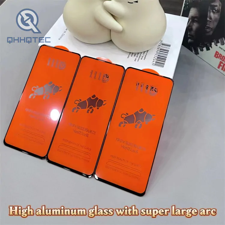 111d high aluminum large arc cell phone protector glass material