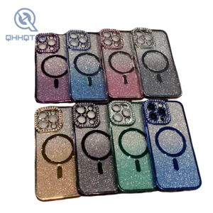 gradient plating glitter magsafe iphone 14 pro max cases