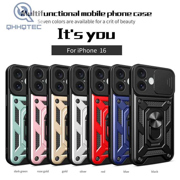 mechanical style iphone 16 case with bracket