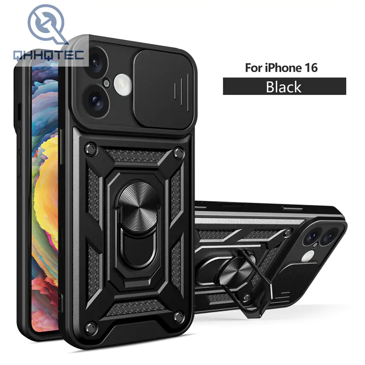 mechanical style iphone 16 case with bracket