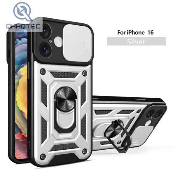 mechanical style iphone 16 case with bracket