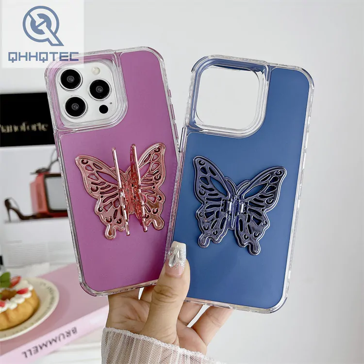 3 in 1 design tpu+pc material butterfly phone case