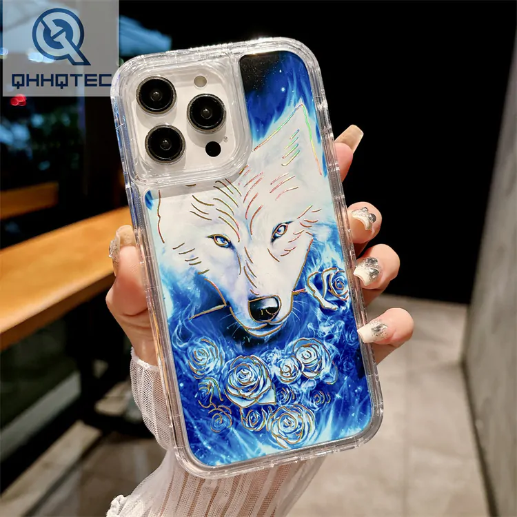 super cool pattern phone case 3 in 1 design tpu+pc material