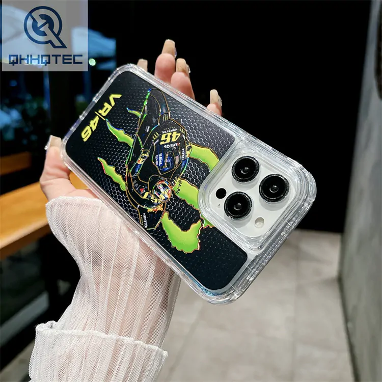 super cool pattern phone case 3 in 1 design tpu+pc material