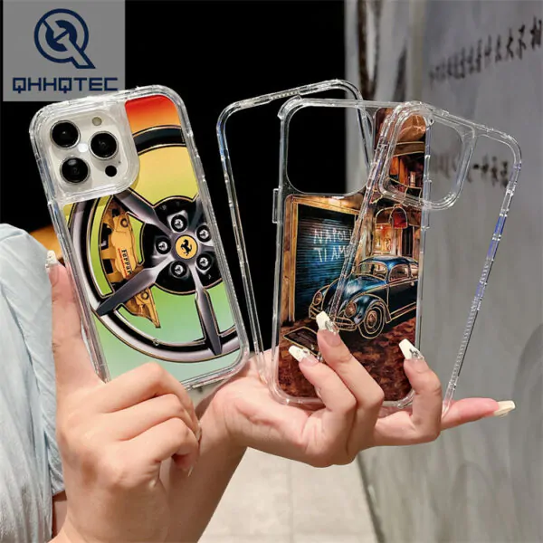 3 in 1 pure color phone case with butterfly bracket (复制)