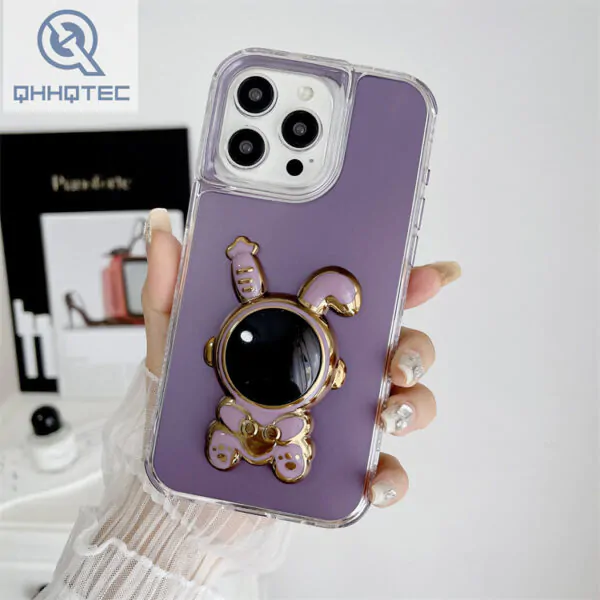 bunny phone case three in one design tpu+pc material