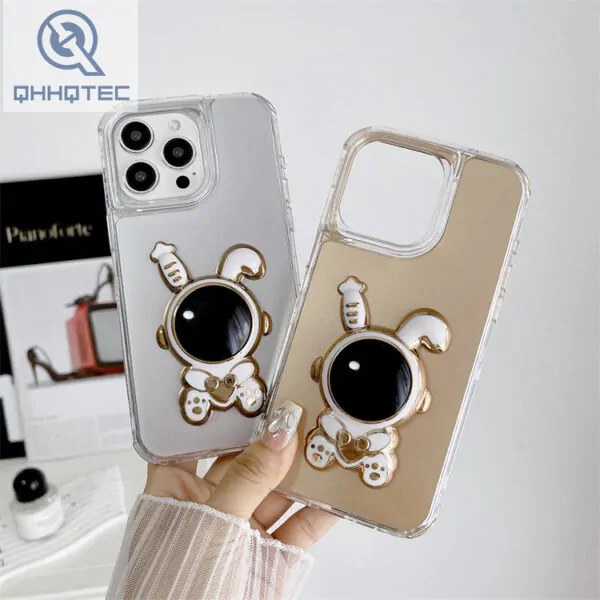 3d astronaut bunny 3 in 1 design phone case