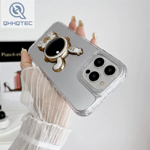 3d astronaut bunny 3 in 1 design phone case