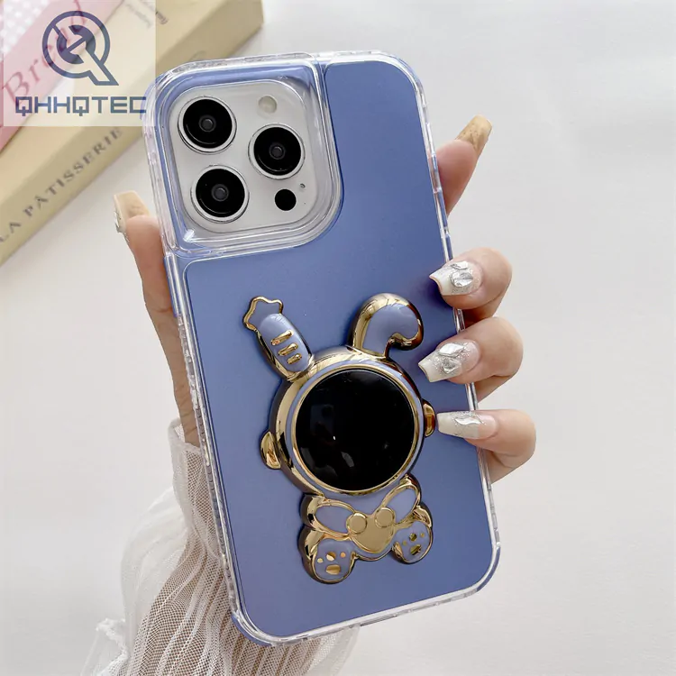 3d astronaut bunny 3 in 1 design phone case