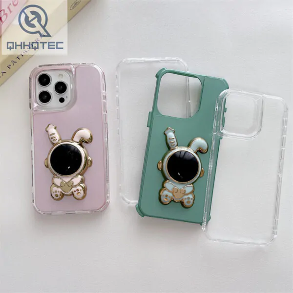 3d astronaut bunny 3 in 1 design phone case
