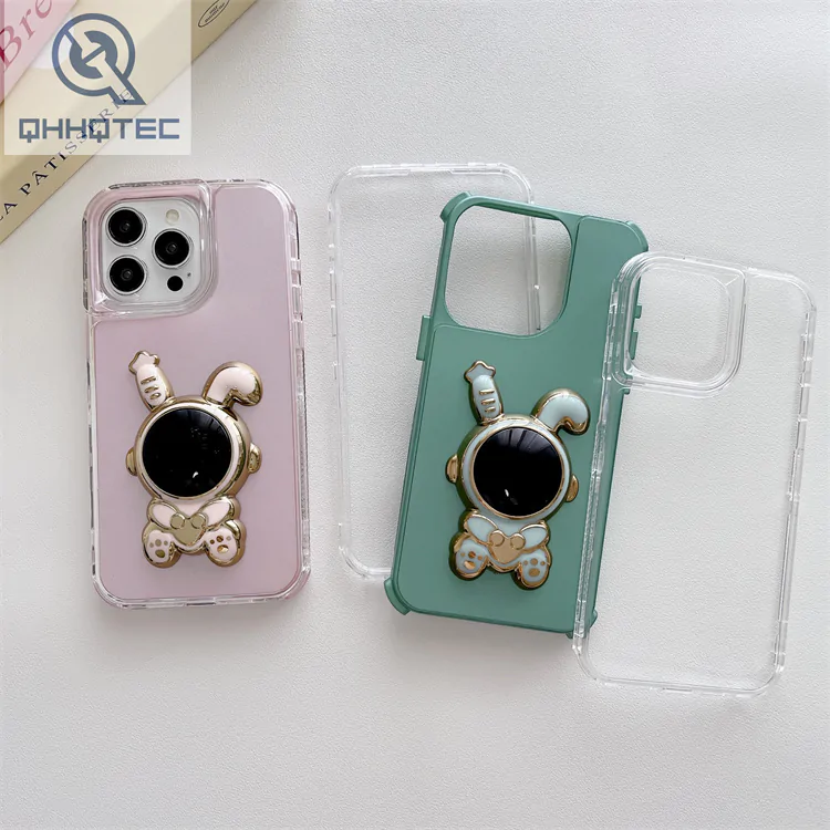 3d astronaut bunny 3 in 1 design phone case