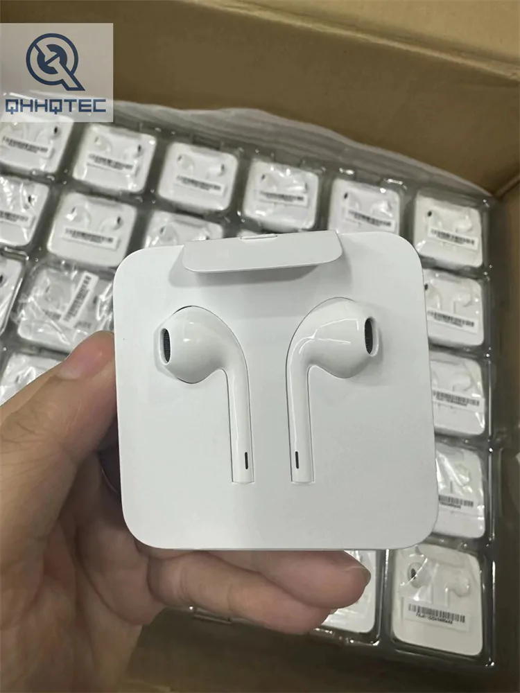 white wired headphone round hole earpods headphone plug (复制)