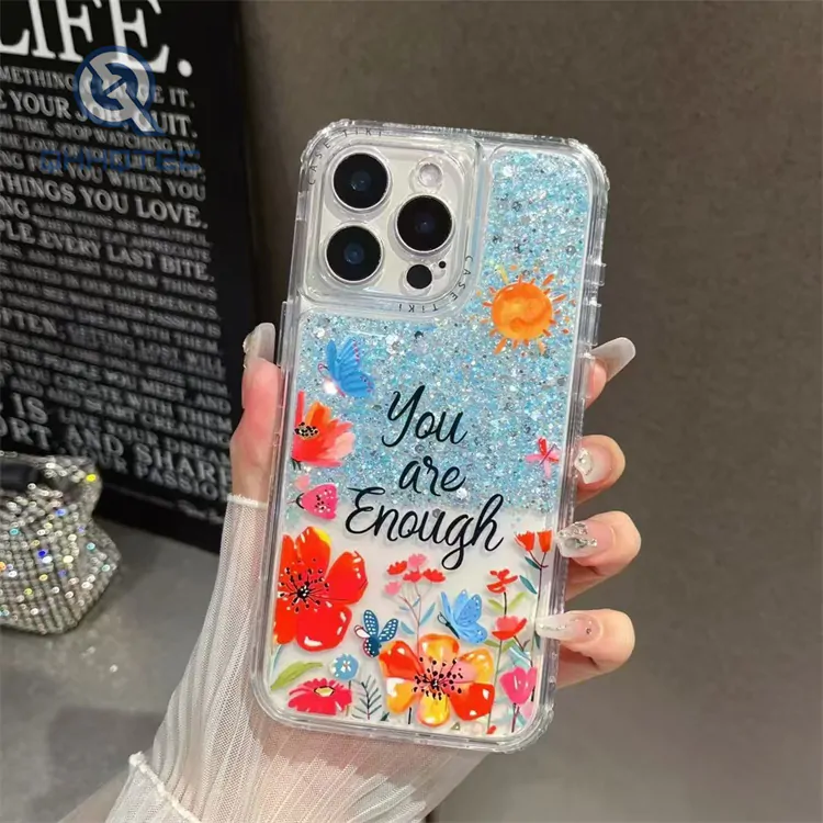 hint colorful patterns with decoration girl phone case (复制)