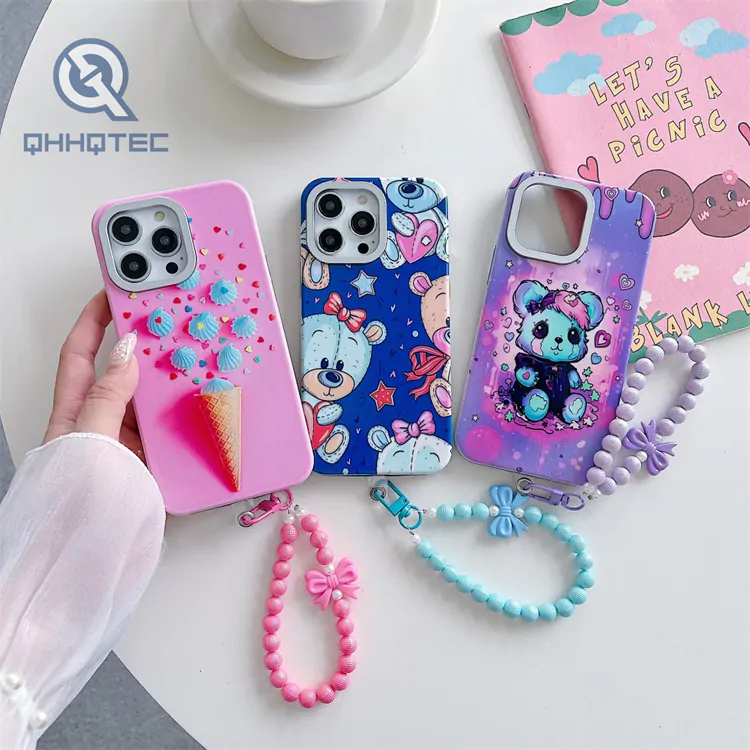 3 in 1 painting case with bow bracelet