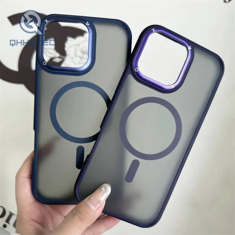electroplate frosted design magsafe case