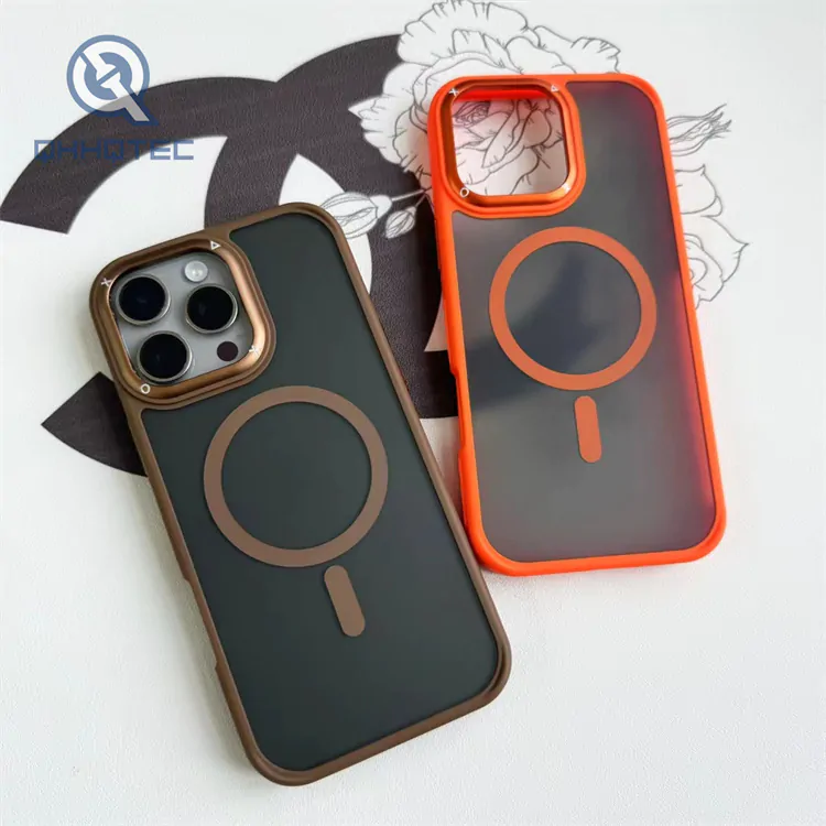 electroplate frosted design magsafe case
