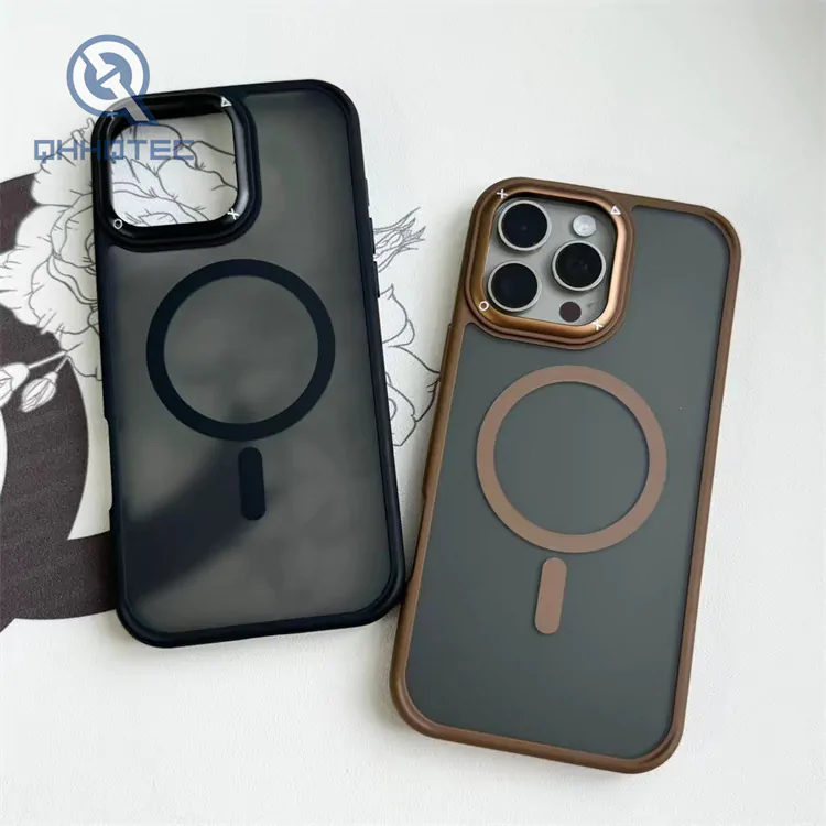 electroplate frosted design magsafe case