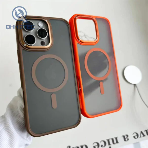 electroplate frosted design magsafe case
