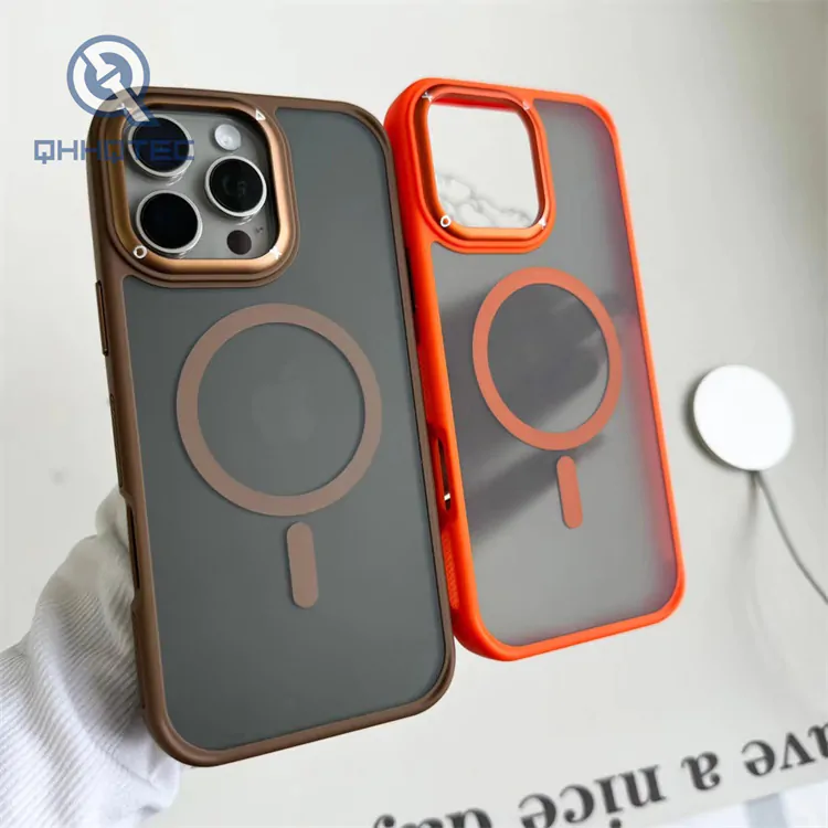 electroplate frosted design magsafe case