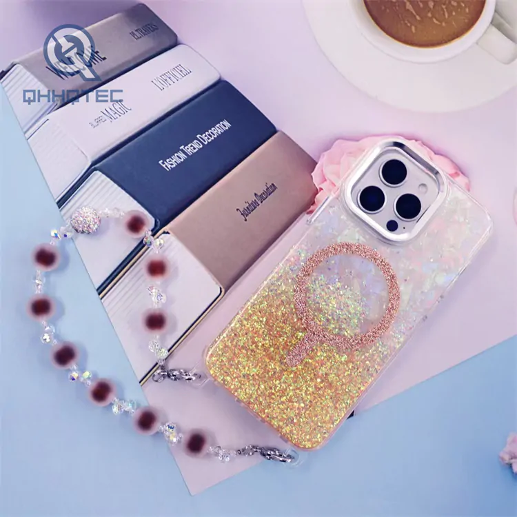 dripping diamonds case with pearl pendants (复制)