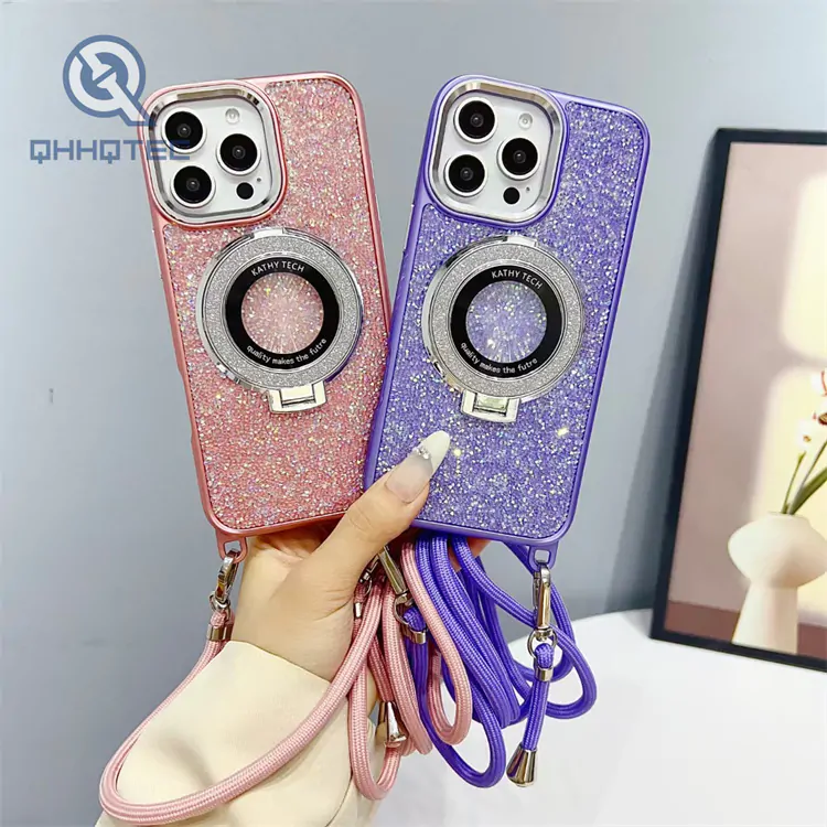 crystal diamond case with stand