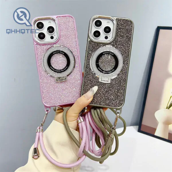 crystal diamond case with stand
