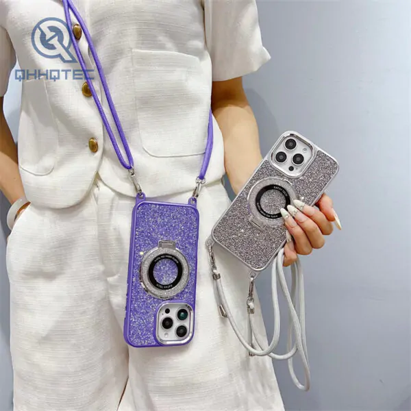 crystal diamond case with stand