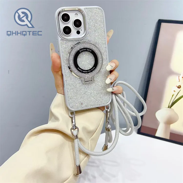 crystal diamond case with stand