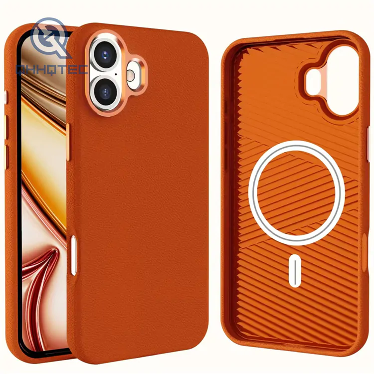 supreme leather business magnetic case