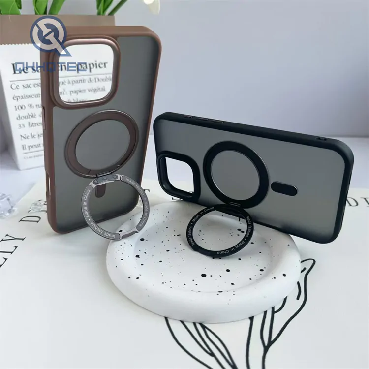 metal electroplated 360 stand iphone16 pro case