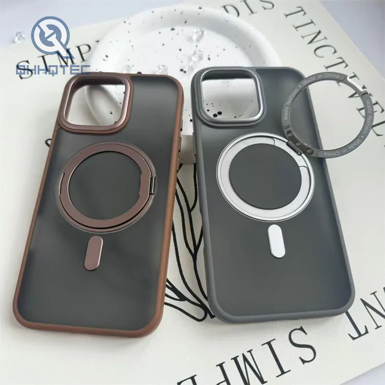 metal electroplated 360 stand iphone16 pro case