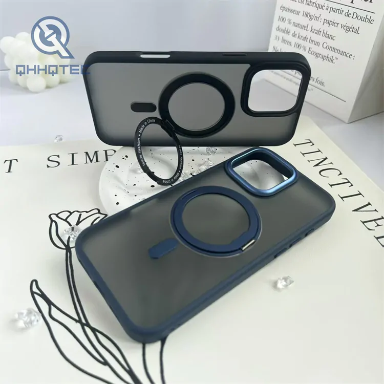 metal electroplated 360 stand iphone16 pro case