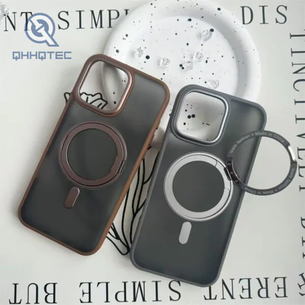 metal electroplated 360 stand iphone16 pro case