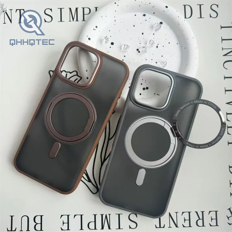 metal electroplated 360 stand iphone16 pro case