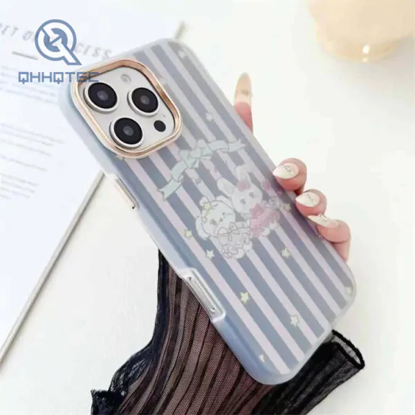 2 in 1 cute painting girl case