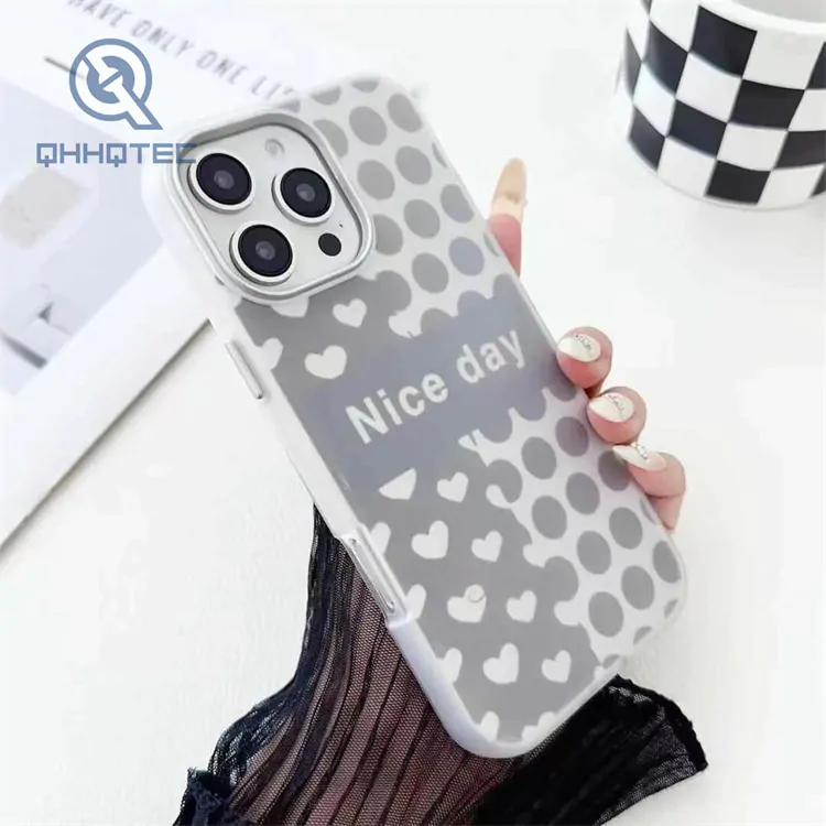 2 in 1 cute painting girl case